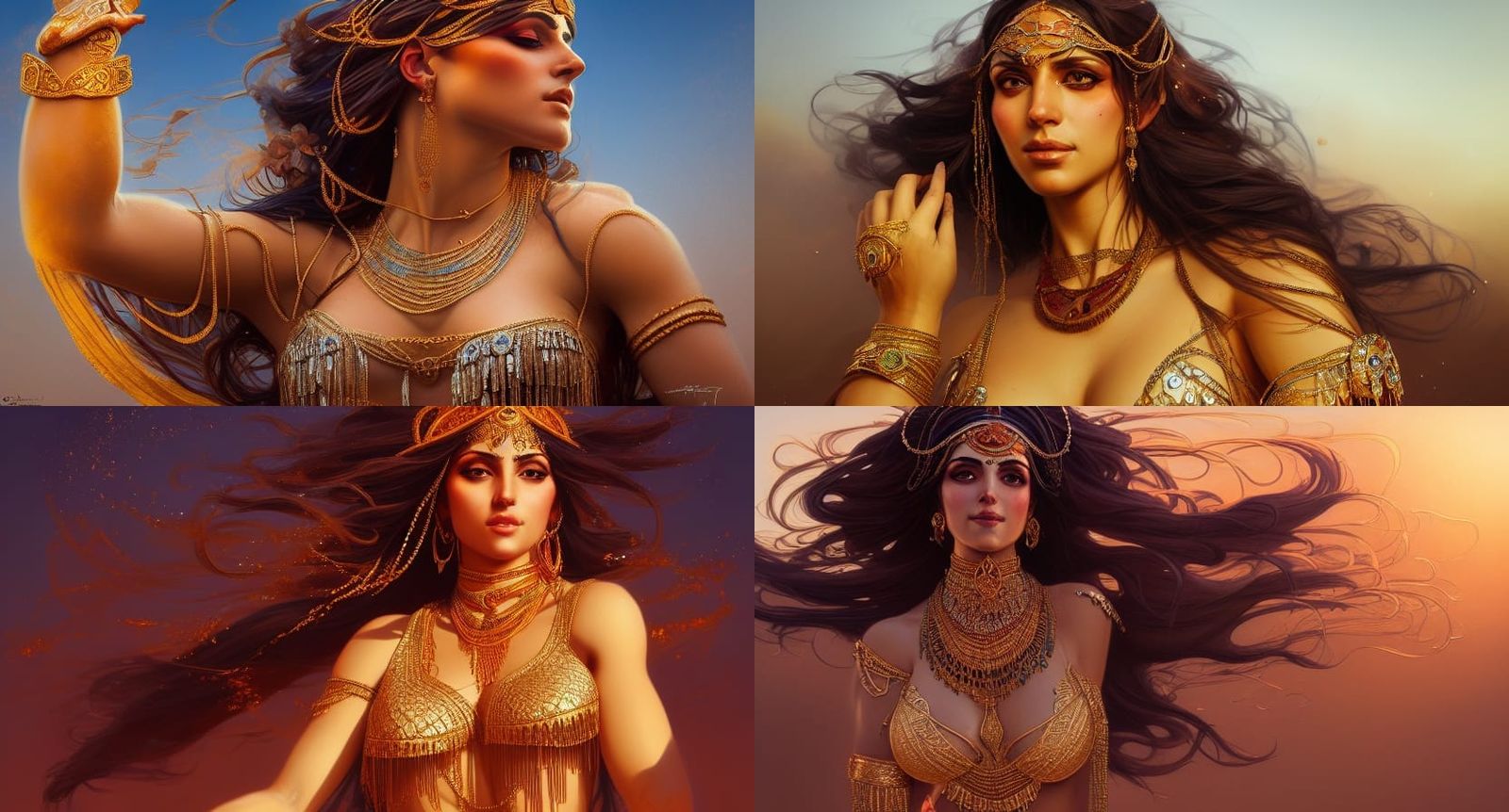 Majestic Arabic Goddess Bellydancer Portrait