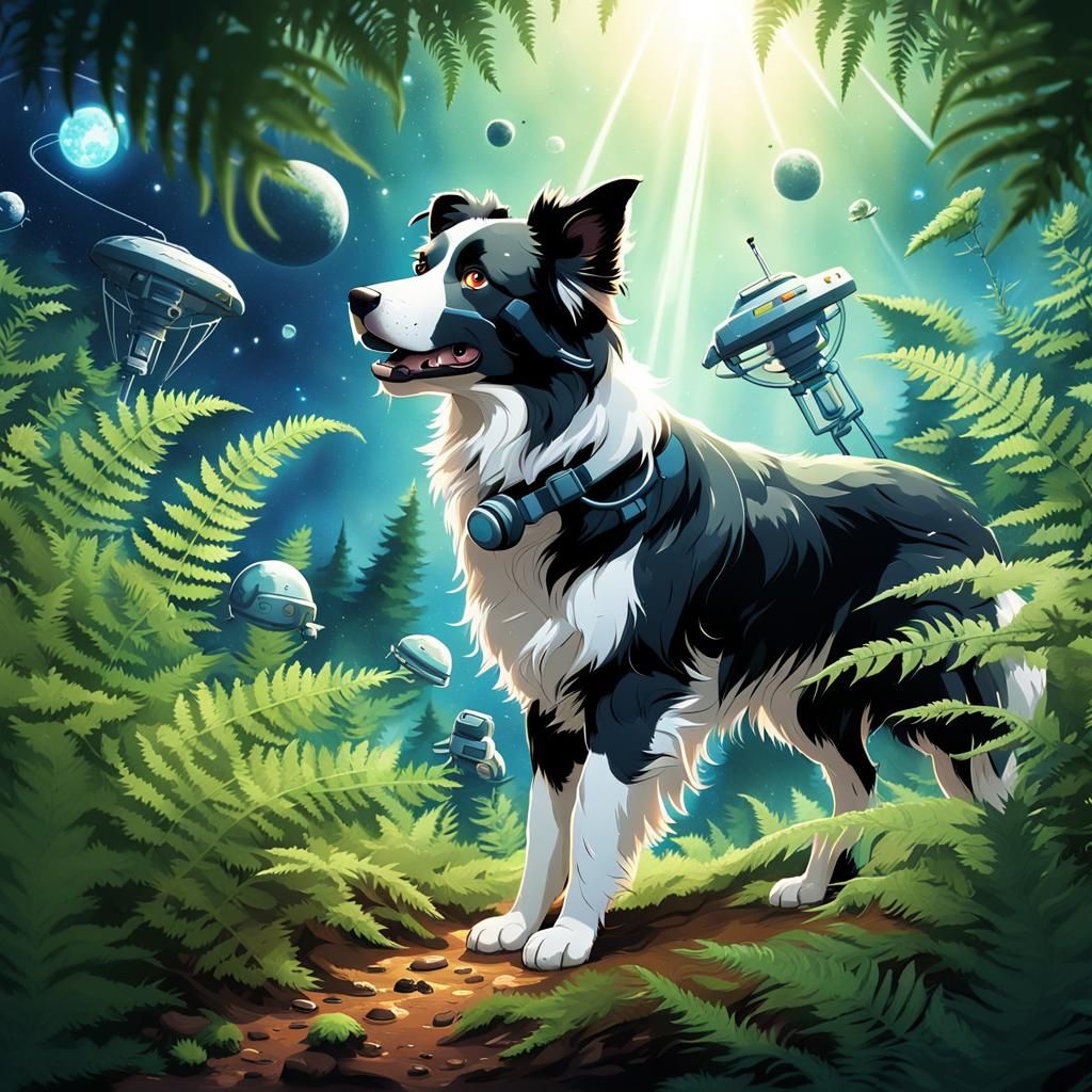 Border Collie Discovers New World: Anime Style