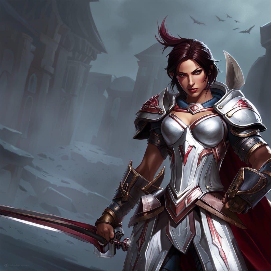 Fierce Gladiator Champion in Epic Fantasy Art