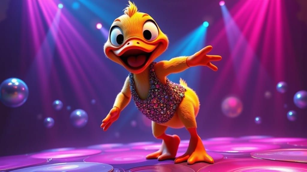 Disco Duck in Sequins: 3D CGI Animation