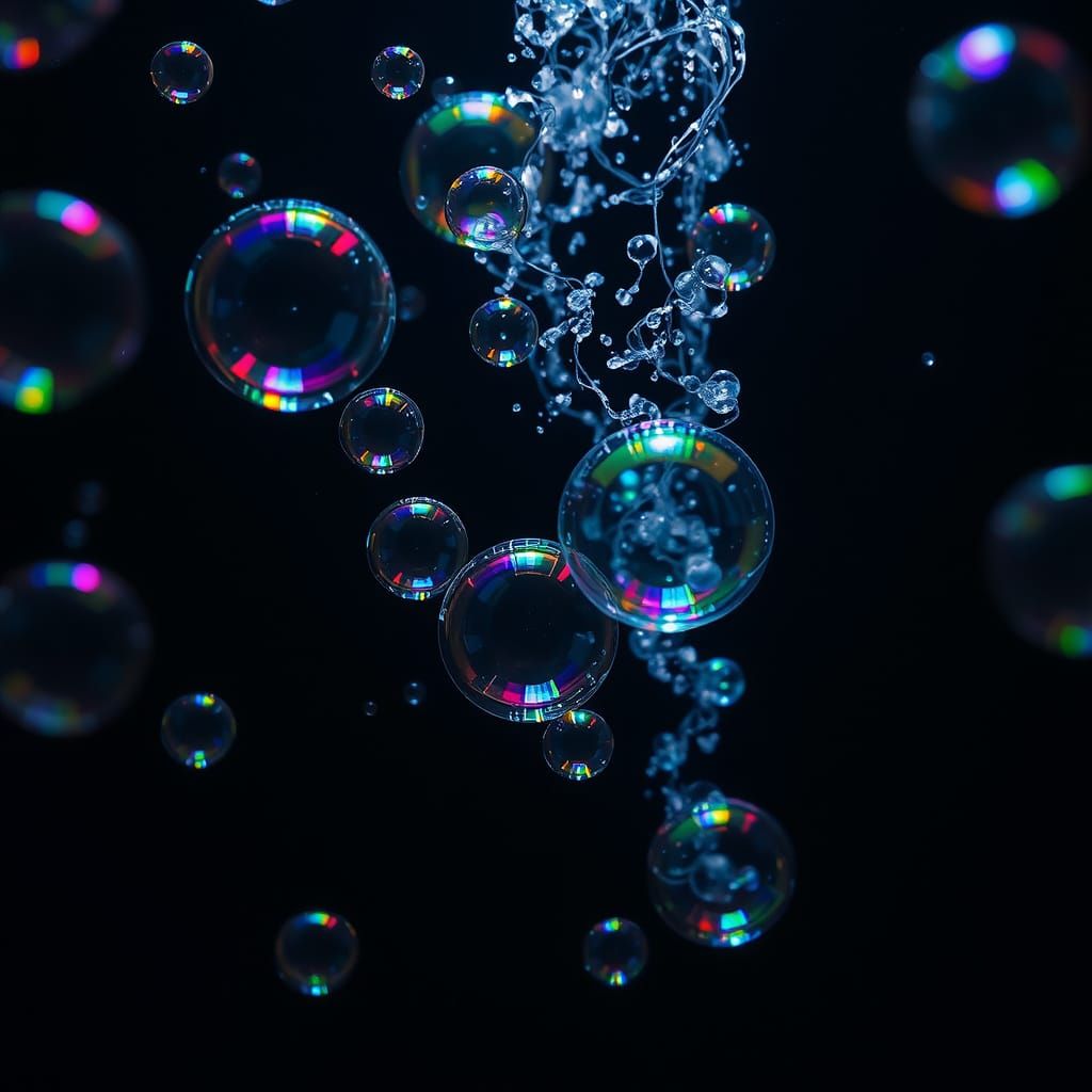 Dreamlike Air Bubbles in a Deep, Black Universe