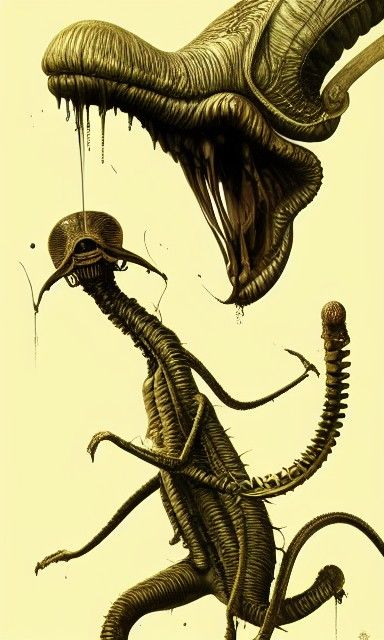 Breathtaking Alien Nature Illustration in Vintage Style