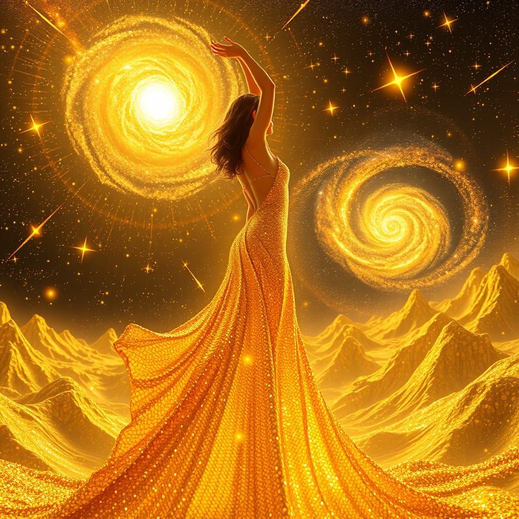 Eclipsed in Gold: The Cosmic Dream Unfolds