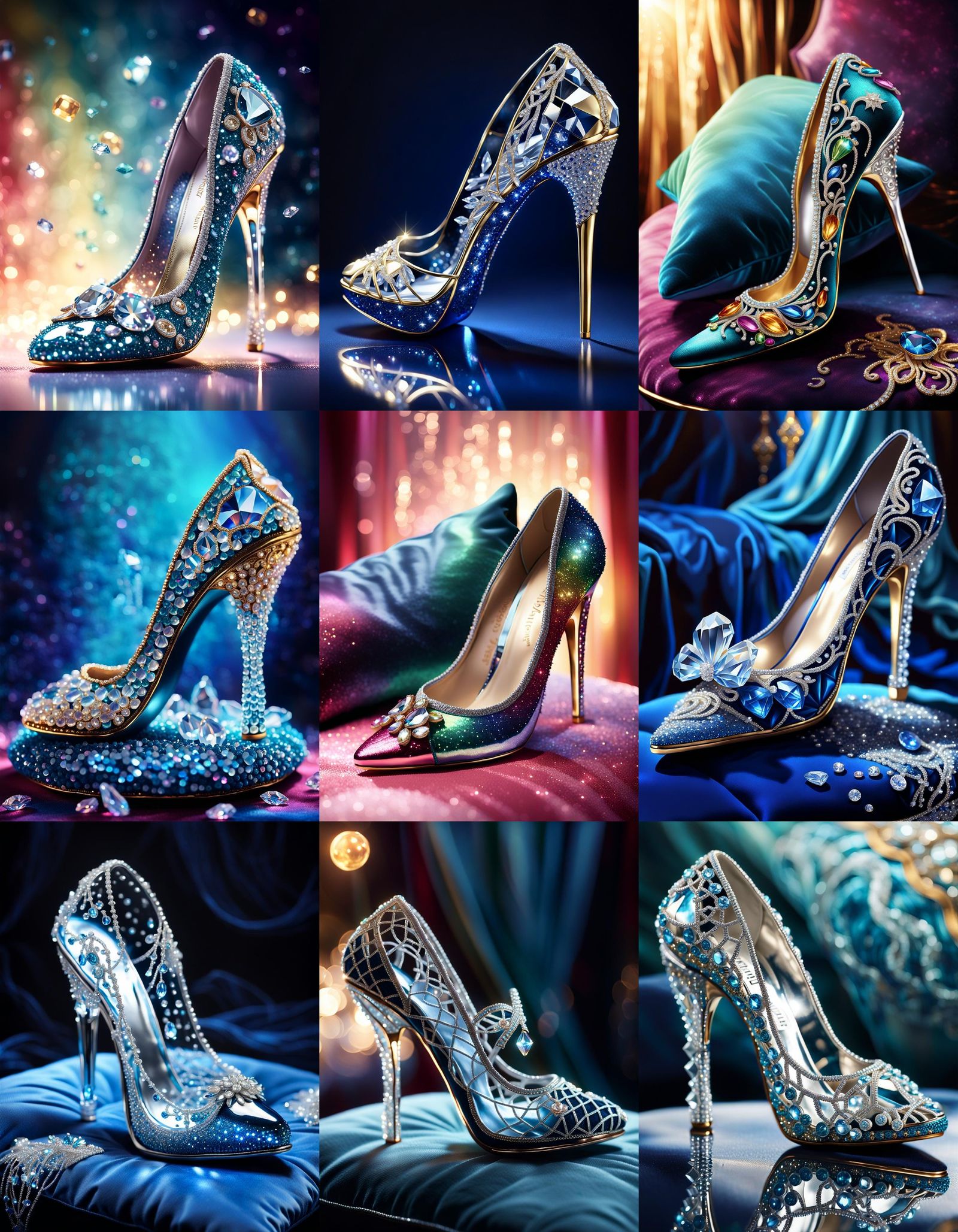 Crystalline High Heel Shoe Close-up