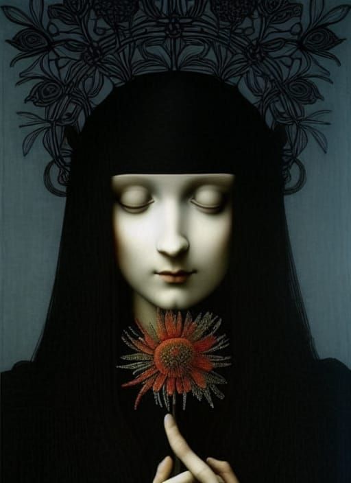 Elegant Misty Flowers in Renaissance Style