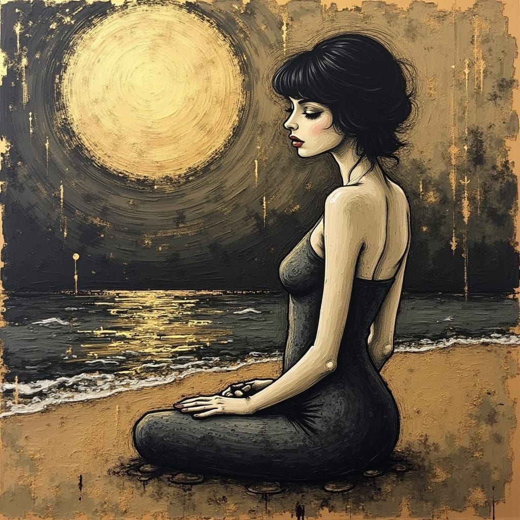 Abstract Babe: Giacometti, Banksy, Rembrandt Inspired Art