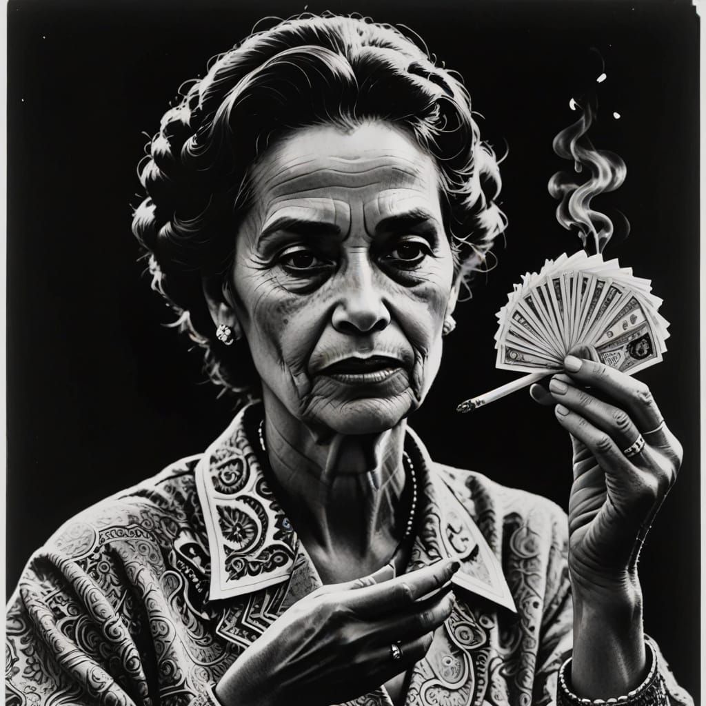 Mysterious Gypsy Woman with a Deck of Cards in a Whimsical S...