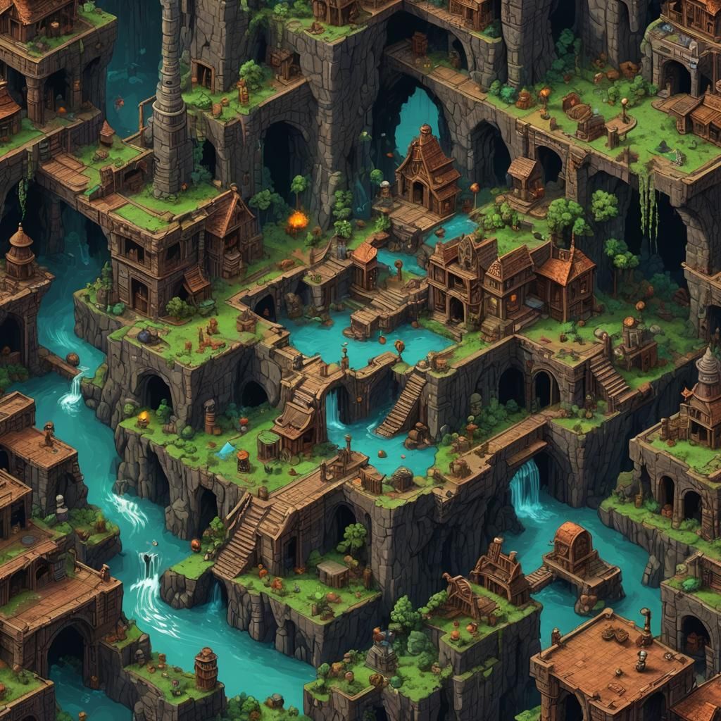 Pixelated Adventure: Retro Game World in 8K