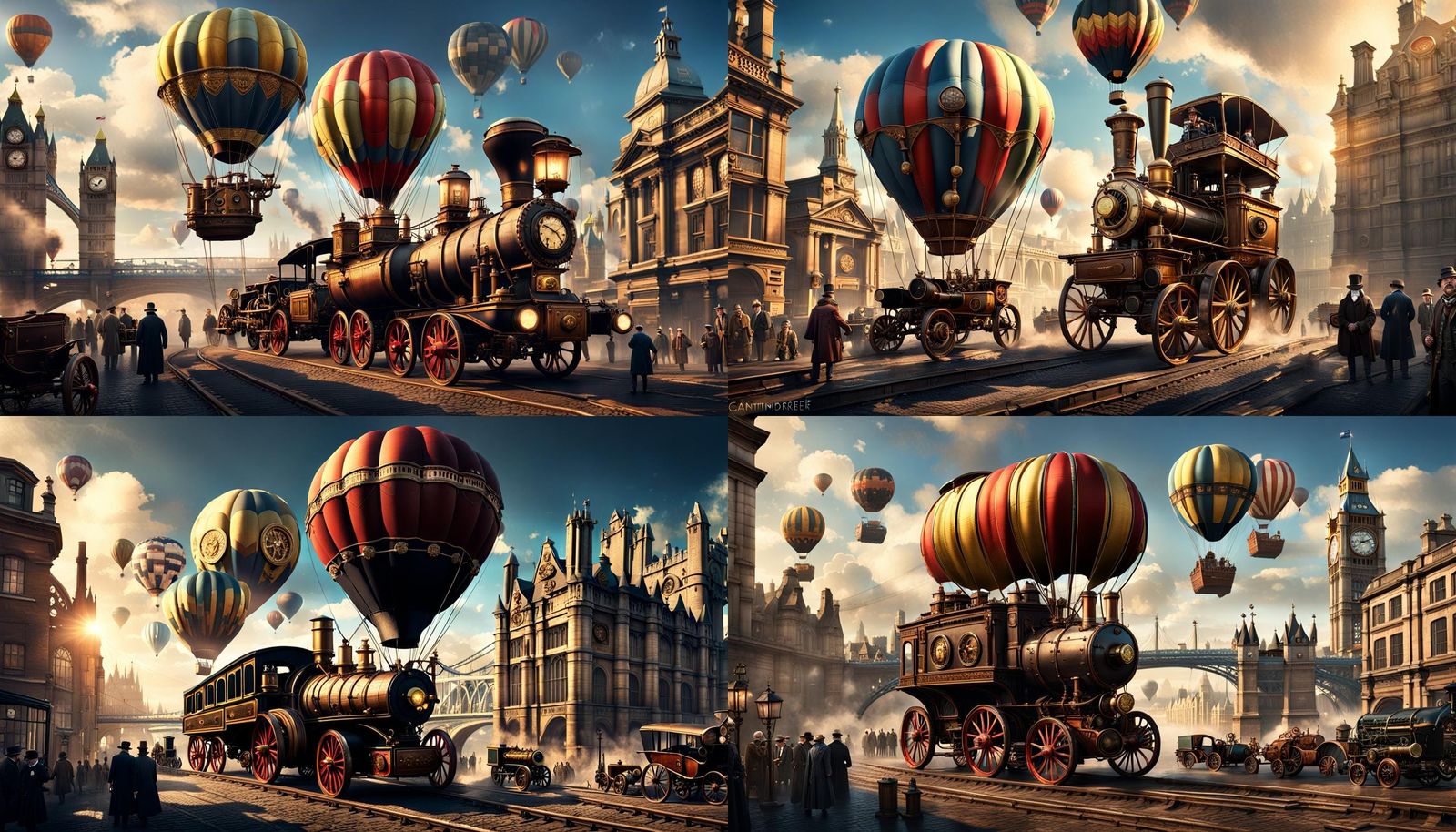 Steampunk Expo: Hot Air Balloon over London Bridge