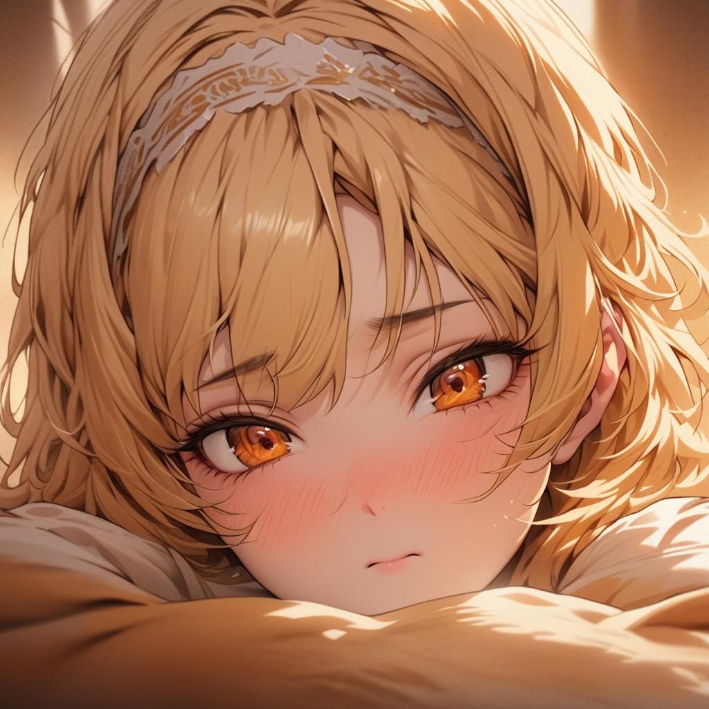 Anime-Inspired Portrait of Ryza in Golden Sunlight