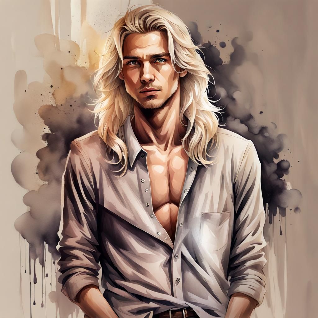 Watercolour finnish guy