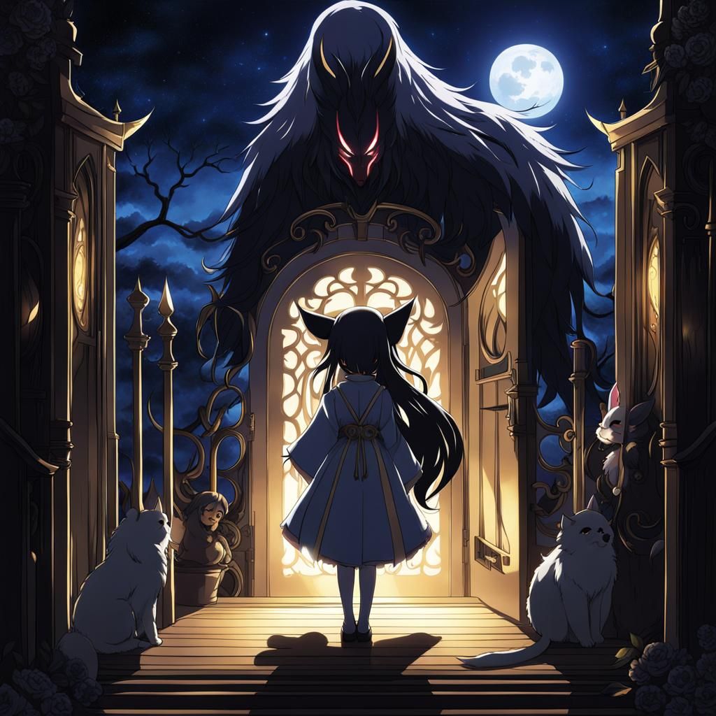 Eerie Creature Knocks on Door: Anime Key Visual