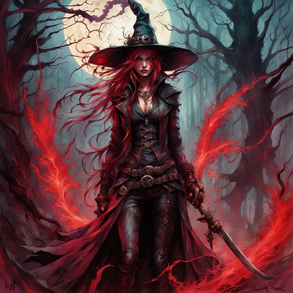 Assassin Witch in Bloody Ethereal Forest