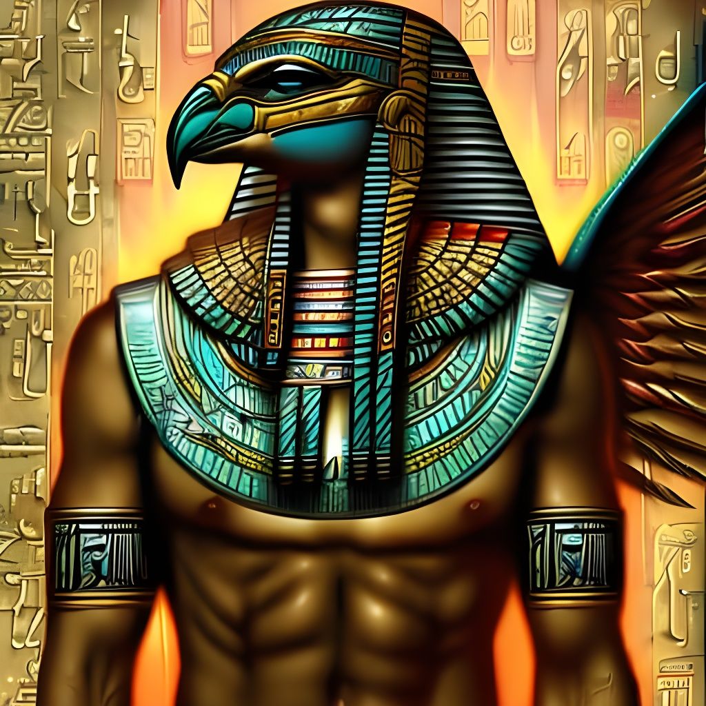 Horus, the falcon-headed god