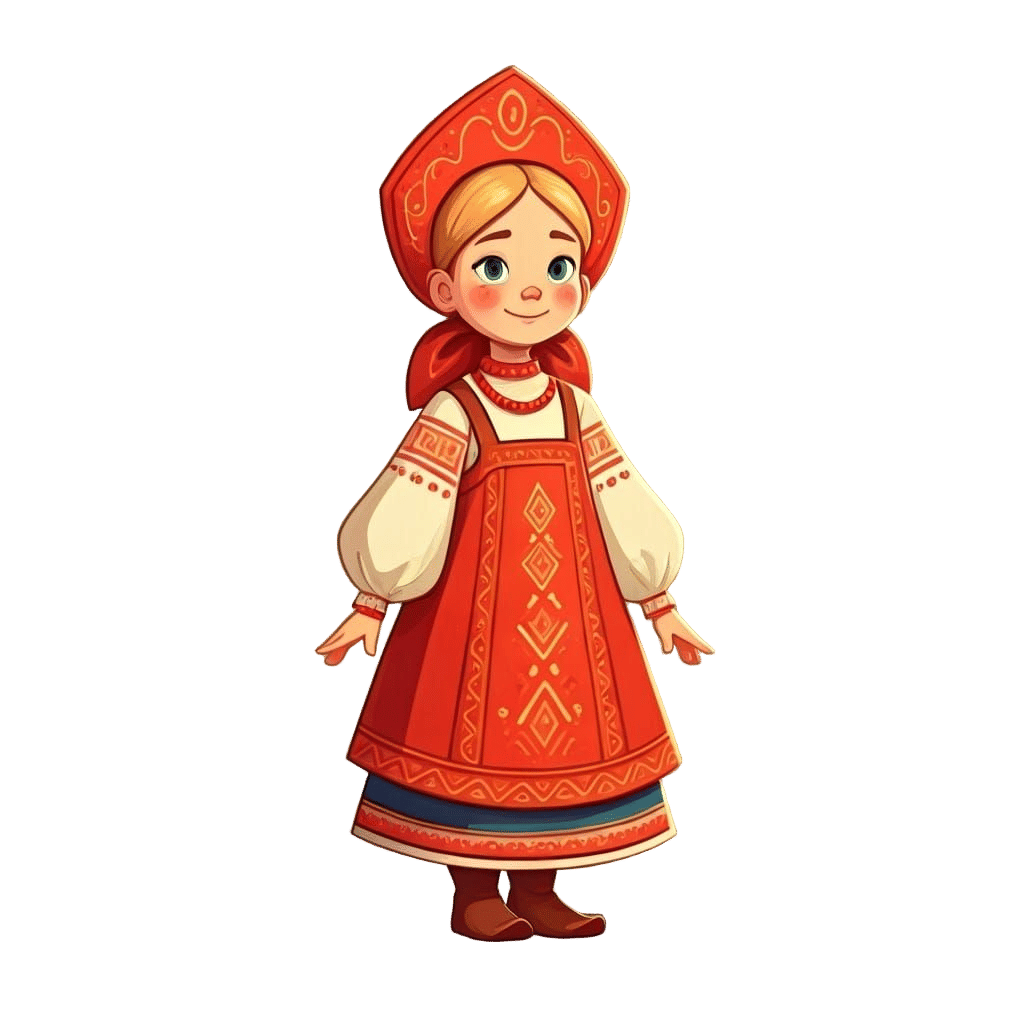 Girl in Traditional Russian Costume