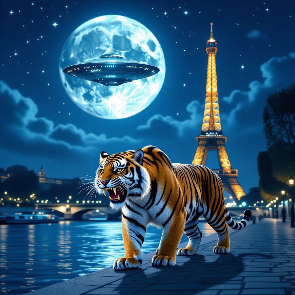 Saber-Tooth Tiger in 1920s Paris, Alien Moon