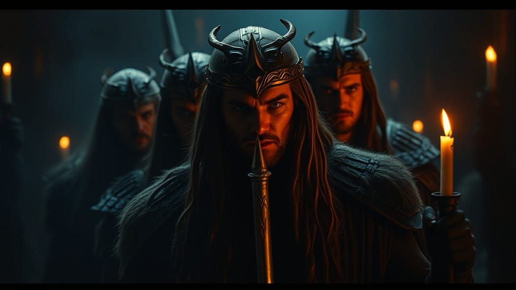 Epic Drama of Die Nibelungen: A Cinematic Film Still