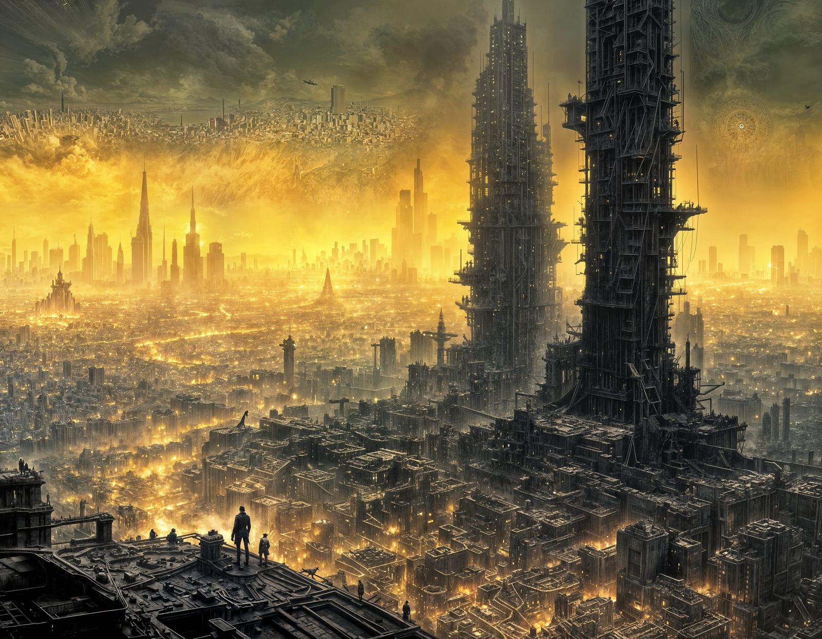 Timeless Metropolis in Cyberpunk Style