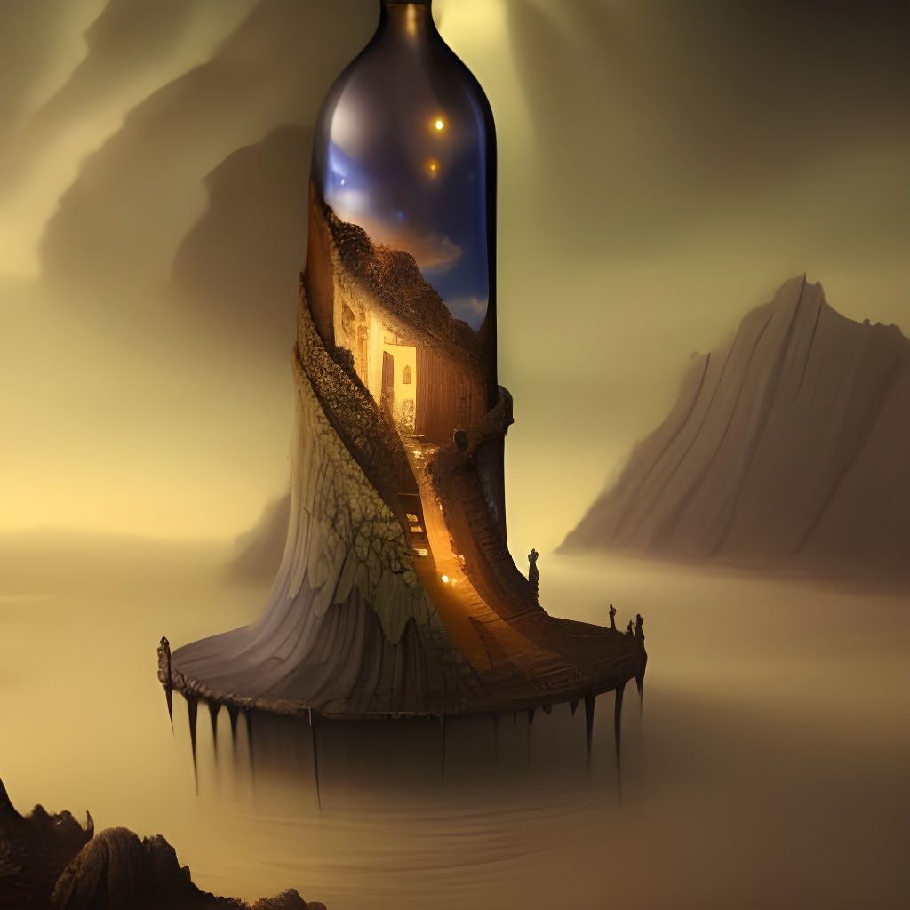 Staircase in a Bottle Drifting Through Space
