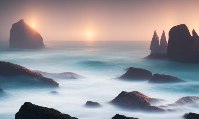 Misty Shoreline
