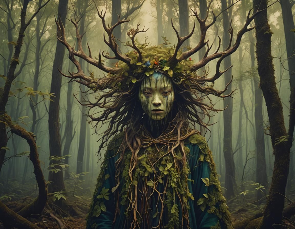 Enchanting Forest Spirit Portrait