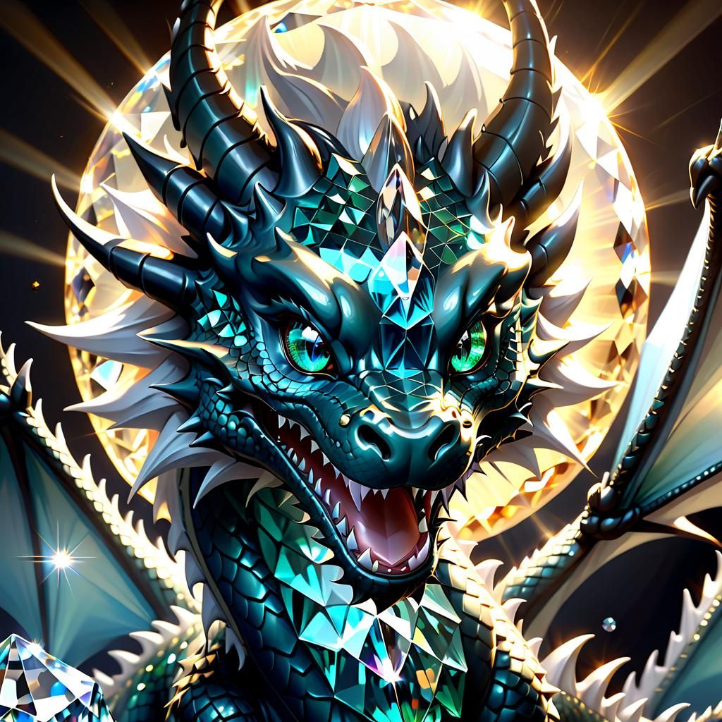 Diamond Dragon Portrait in Anime Style