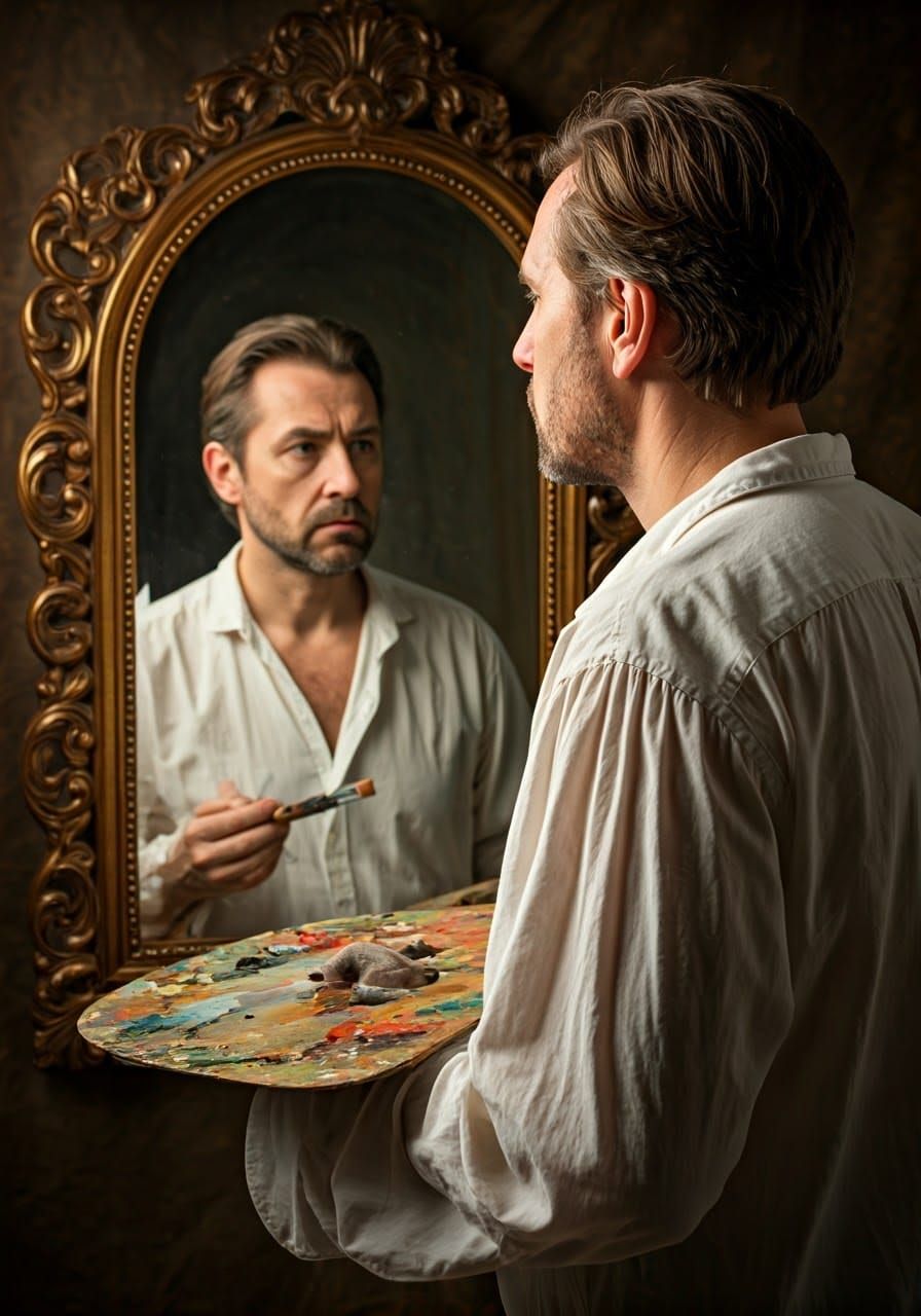 Painter's Self-Portrait in the Style of Rembrandt