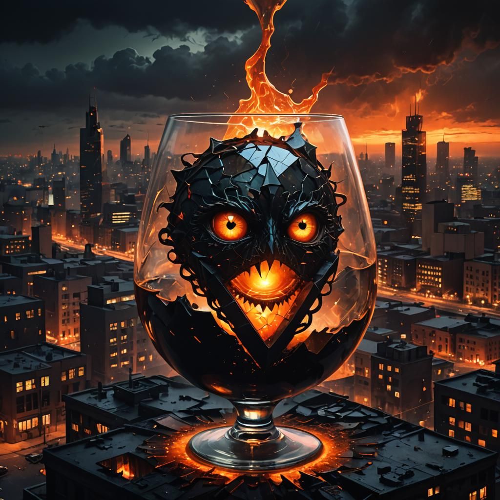 Glowing Glass A Gripped by Tendril