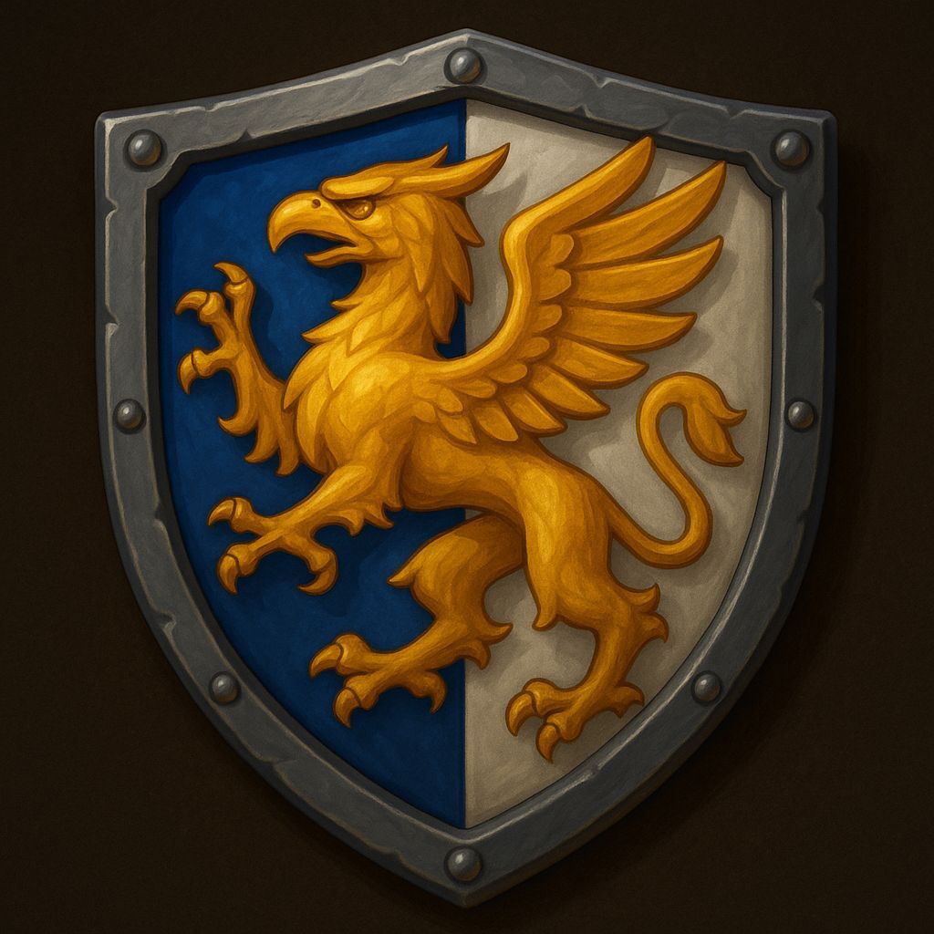 Griffin Shield Icon in High-Resolution Pixel Art Style