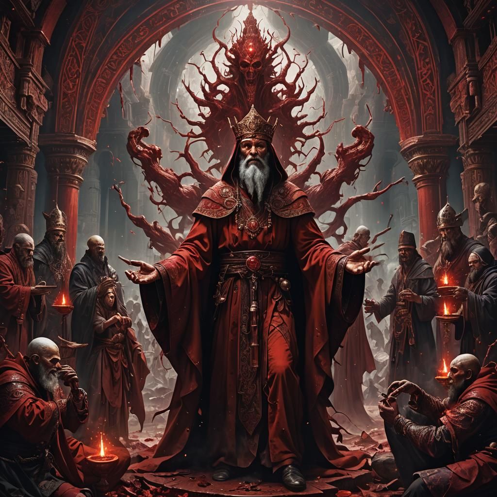 Blood Clerics Tap Into Body and Soul, Detailed Matte Paintin...