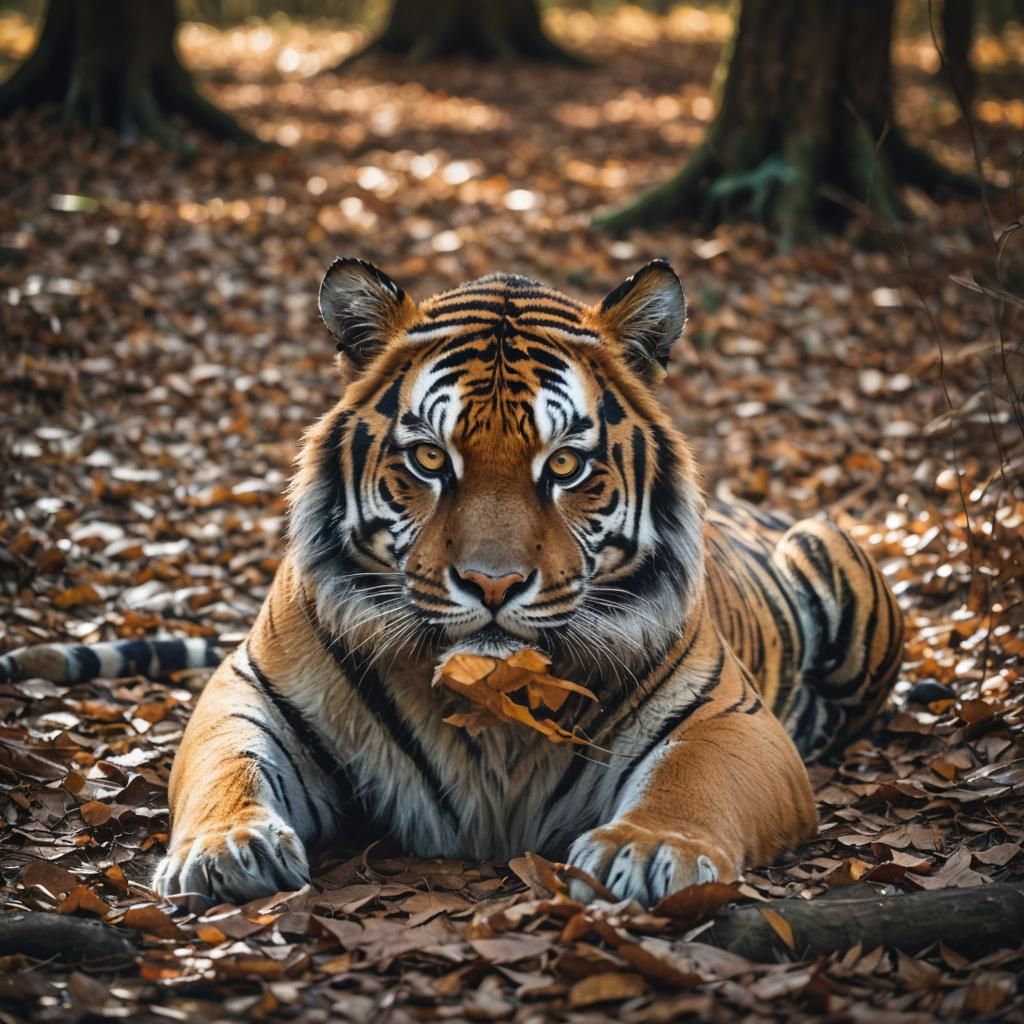 Majestic Tiger Eyes in Macro Wildlife Photography