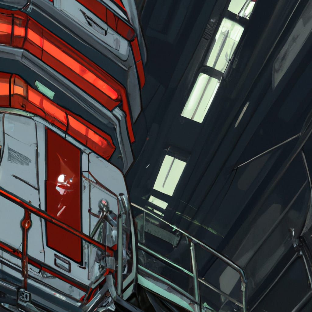 Abandoned Space Station in Comic Book Style