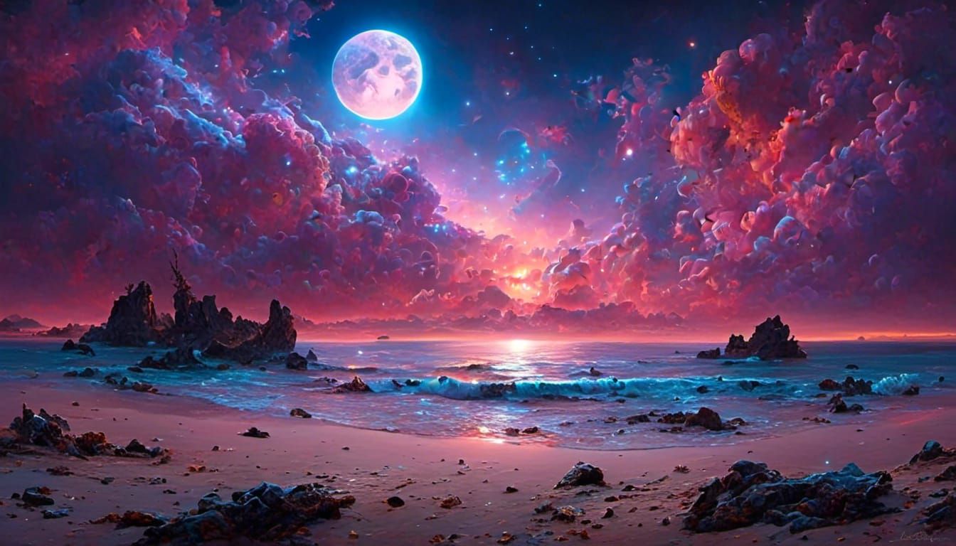 Alien Beach Moonglow: A Coherent Landscape