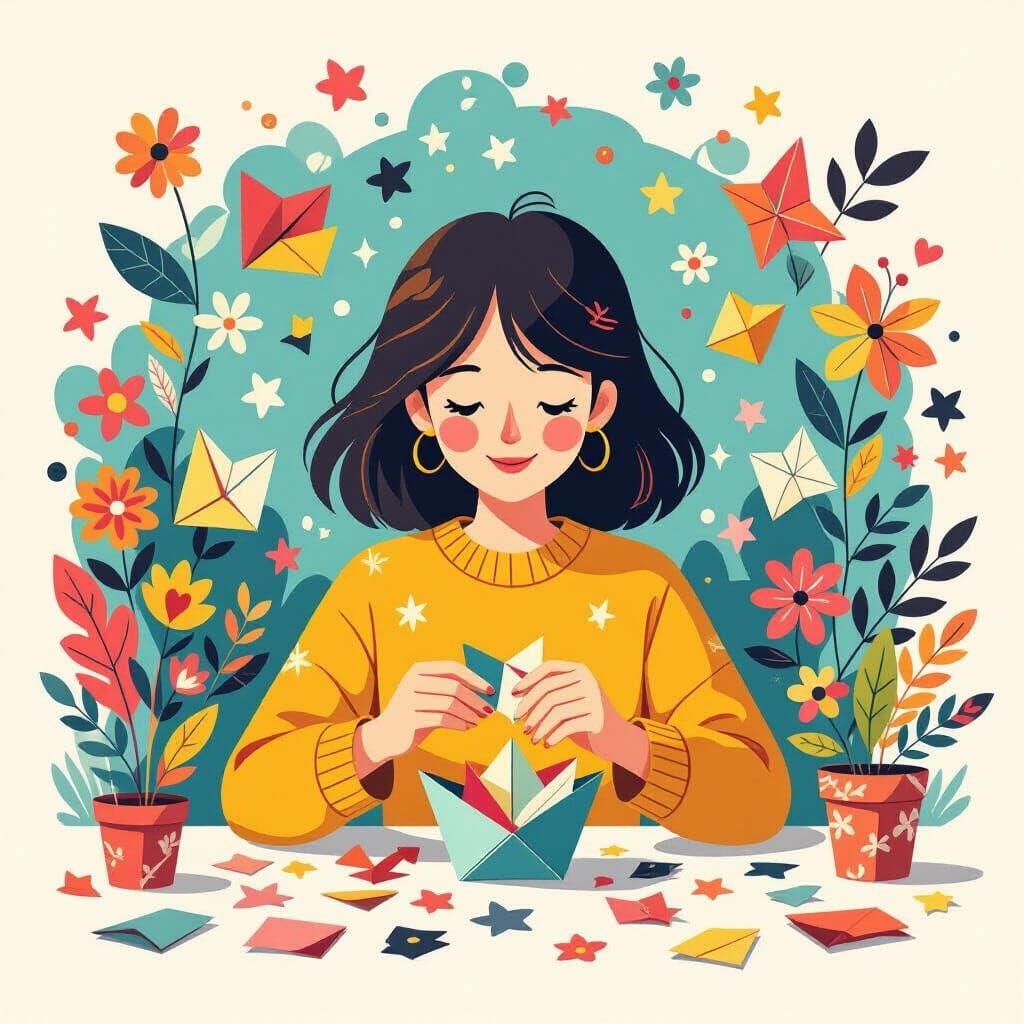 Whimsical Origami Art Inspired by Animation