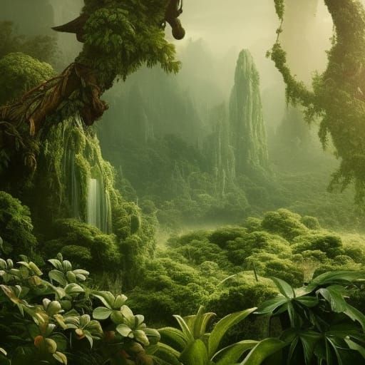 Bug's-Eye View of Plants: Dramatic Digital Painting