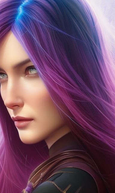 Shy Red-Haired Cowgirl: Photorealistic Matte Painting