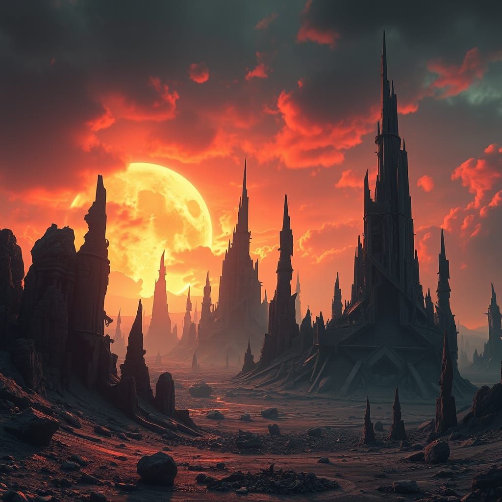 Apocalyptic Dreamscape of Ruin and Rebirth