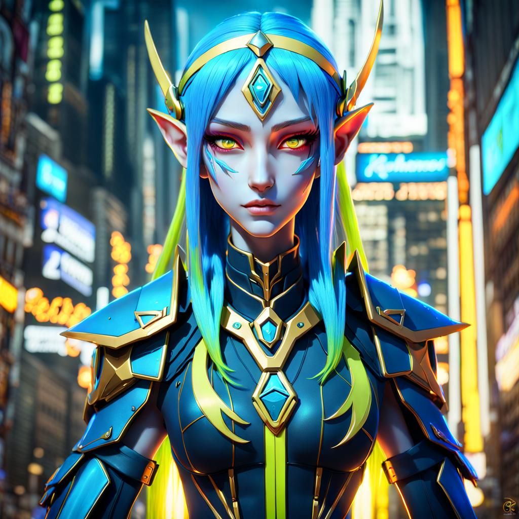 beautiful cyber elf