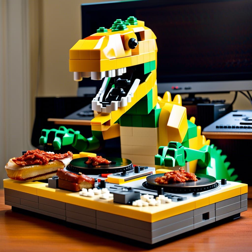 Dinosaur LEGO DJ Robot in Philadelphia