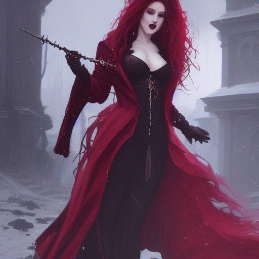 Irresistible Vampire Queen in Dark Fantasy Style