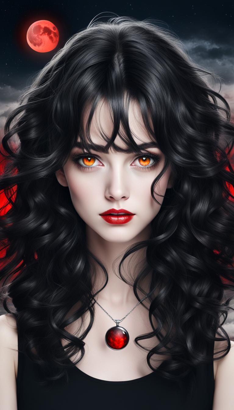 Devil Woman with Red Moon
