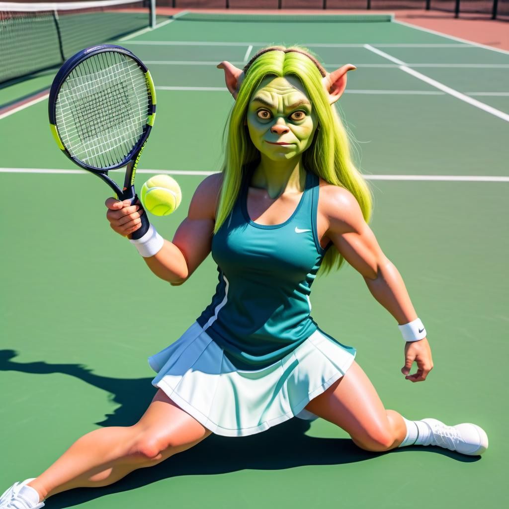 Fiona the Ogre Plays Tennis