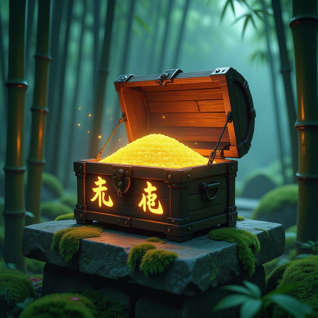 Glowing Rice Treasure in Bamboo Forest Temple