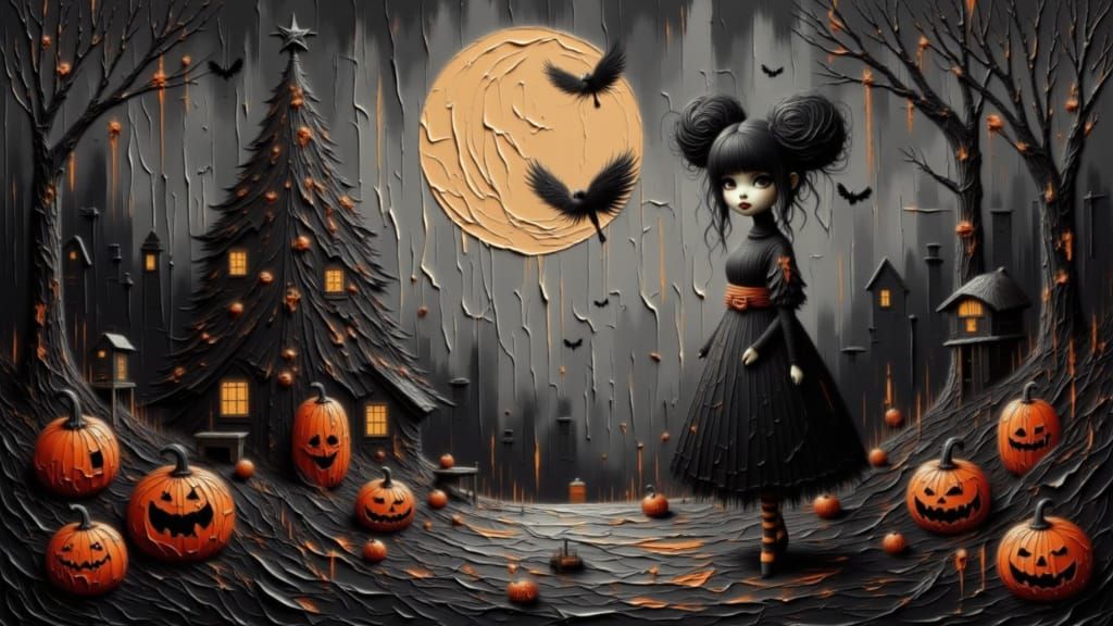 Haunted Christmas Presents in Graveyard