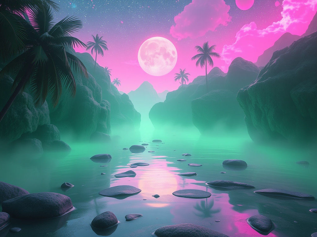 Mystical Green Solarpunk Dreamcore Masterpiece