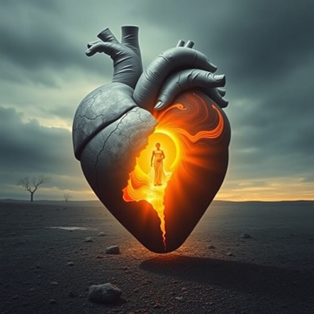 Hope Emerges From Despair in Surrealist Landscape