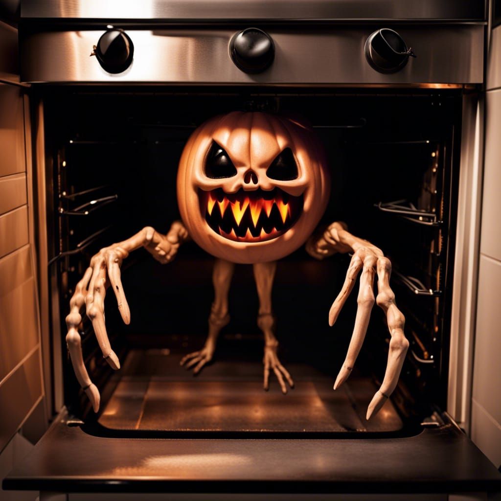 Terrifying Oven Monster Halloween Decoration