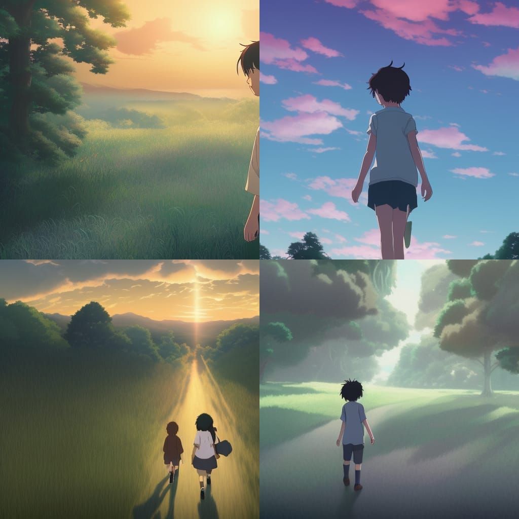 Anime Key Visual: A Son's Journey in Ghibli Style