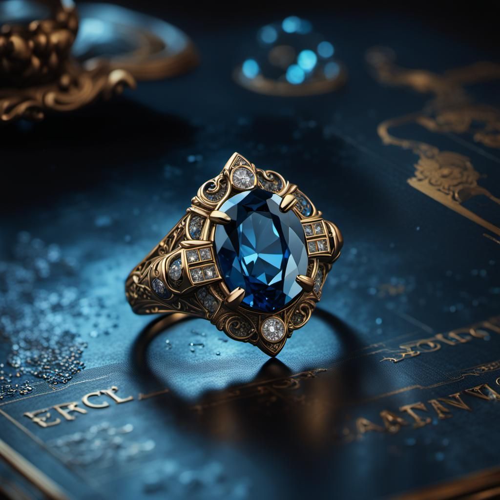 Ravenclaw Diamond Ring: Harry Potter Emblem
