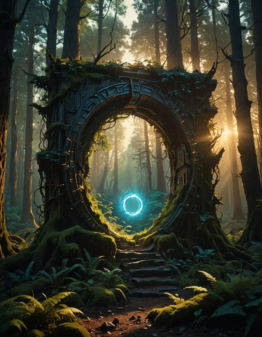 Mystical Forest Portal Opens in Cinematic Digital Painting